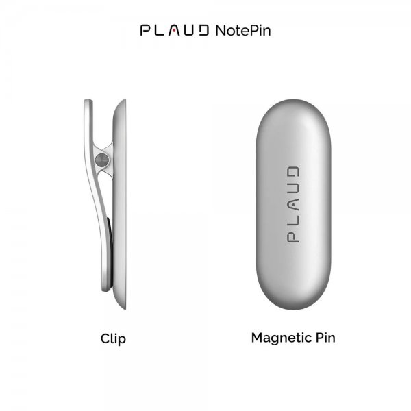 Plaud NotePin -puristin ja magneettinen Cosmic Gray -nasta