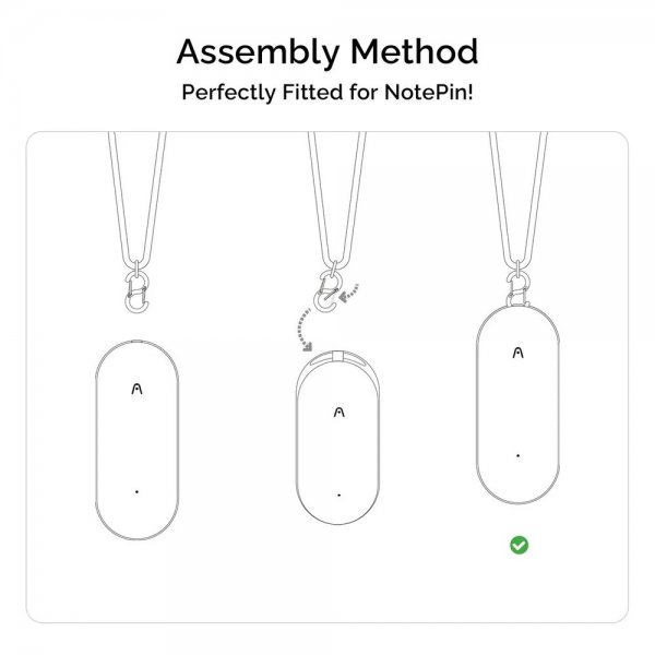 Plaud NotePin -kaulanauha, musta