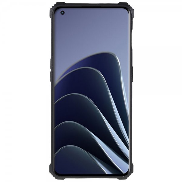 OnePlus 10 Pro Kuori, jossa metallilevy ja jalustatoiminto, hopea