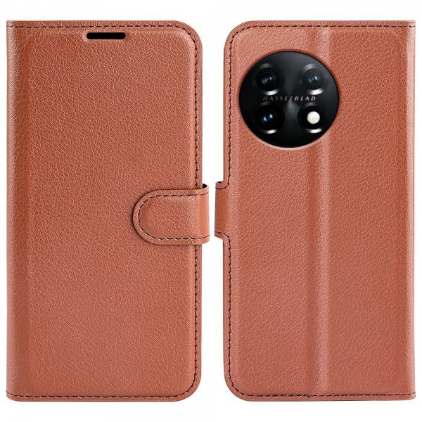 OnePlus 11 Litchi Ruskea Kotelo
