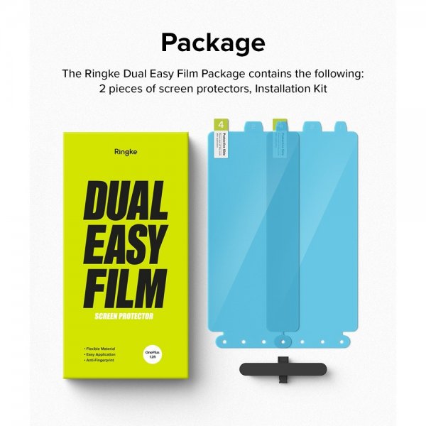 Ringke OnePlus 12R Näytönsuoja Dual Easy Film 2-pakkaus
