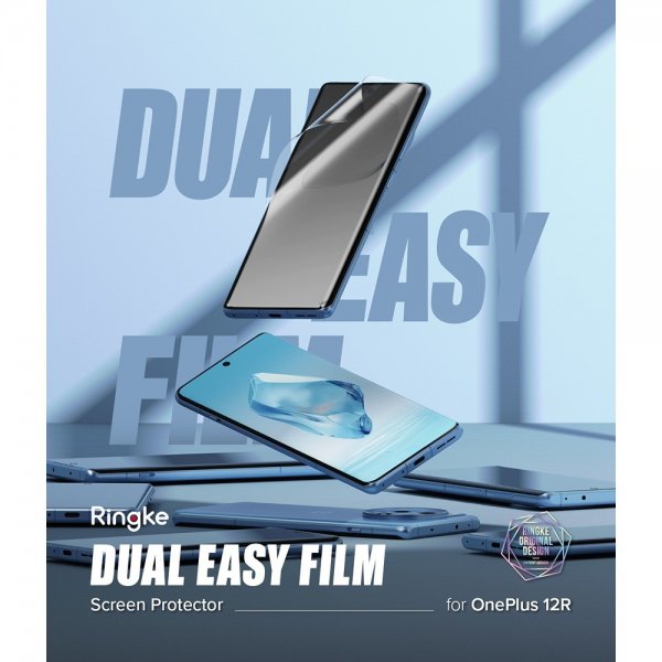 Ringke OnePlus 12R Näytönsuoja Dual Easy Film 2-pakkaus