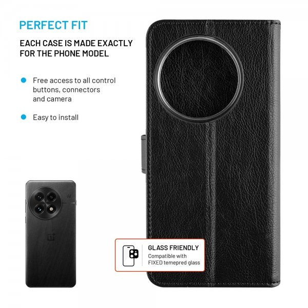Fixed OnePlus 13 -kotelo Opus Book musta