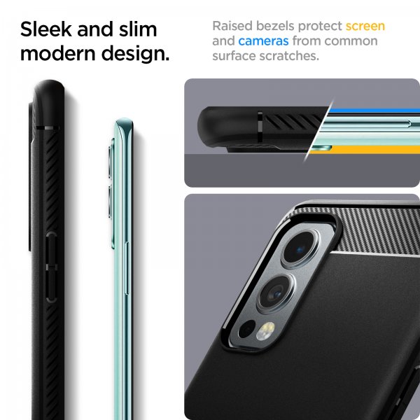Spigen OnePlus Nord 2 5G Kuori Rugged Armor Matte Black