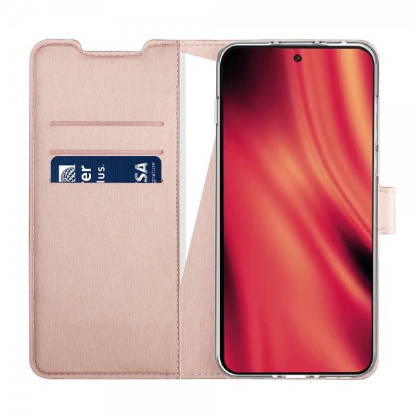 X2O OnePlus Nord 5 Classic Wallet -suojakotelo, ruusukulta