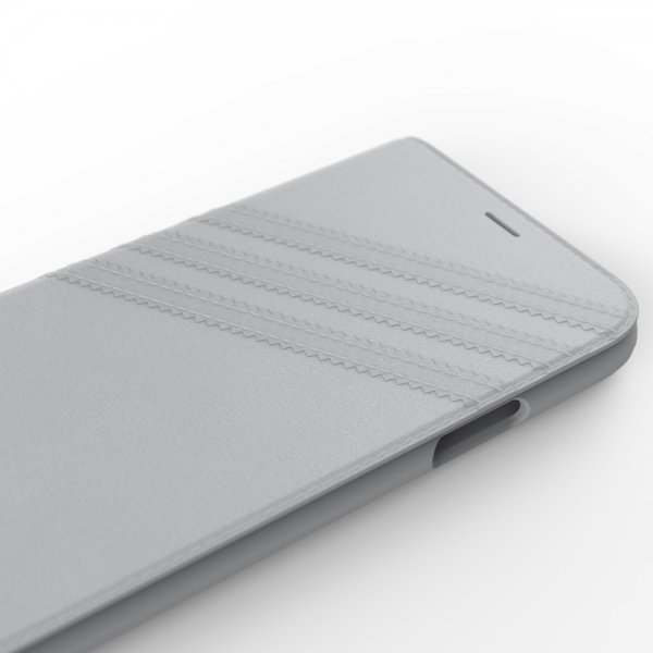 Adidas iPhone X/Xs -kotelo TAI Booklet Case Suede FW18 Harmaa