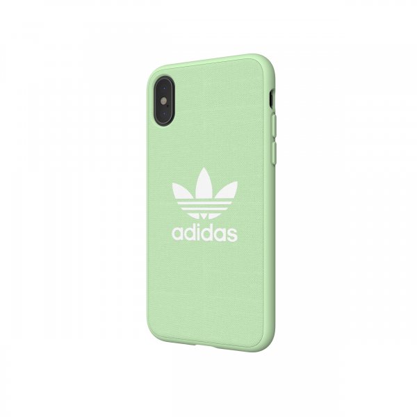 Adidas iPhone X/Xs -kuori TAI Muotoonvalettu kuori kangas FW18 Clear Mint