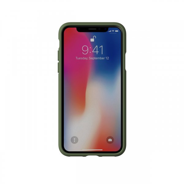 Adidas iPhone X/Xs -kuori TAI muotoonvalettu Canvas FW18 Trace Green