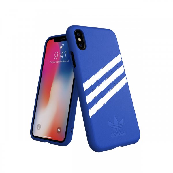 Adidas iPhone X/Xs -kuori OR Moulded Case Suede FW18, sininen