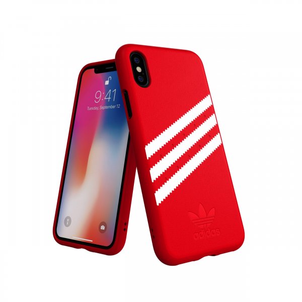 Adidas iPhone X/Xs -kuori OR Moulded Case Suede FW18 Punainen