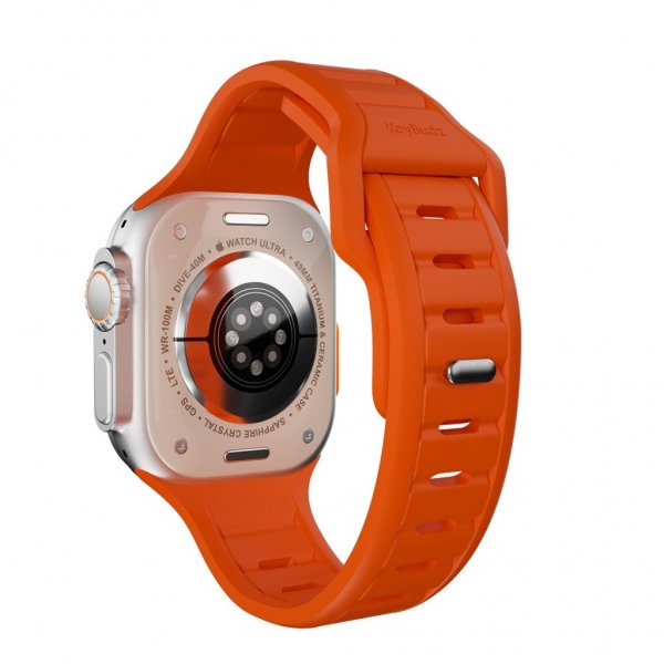 KeyBudz Apple Watch 44/45/46mm/Apple Watch Ultra -ranneke Journey Electric Orange