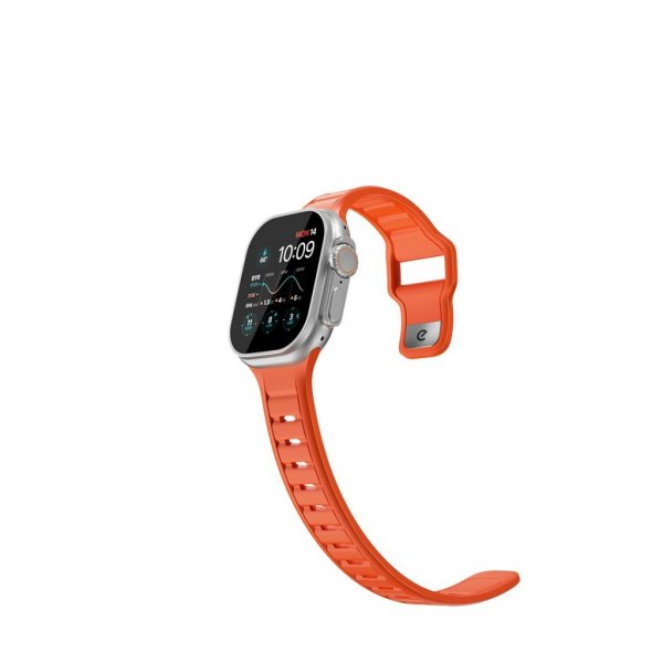 KeyBudz Apple Watch 44/45/46mm/Apple Watch Ultra -ranneke Journey Electric Orange