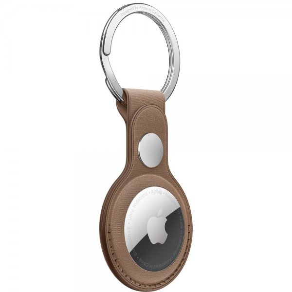 Apple Original AirTag FineWoven-avainrengashållare, taupenvärinen