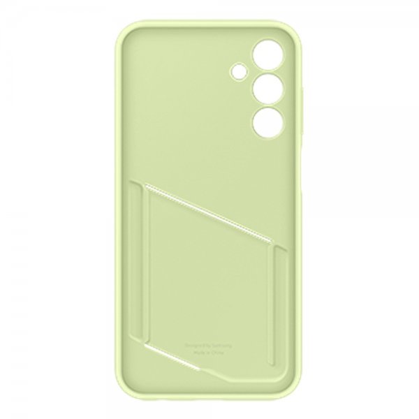Samsung alkuperäinen Galaxy A15 -suojakuori, jossa korttipaikka, lime