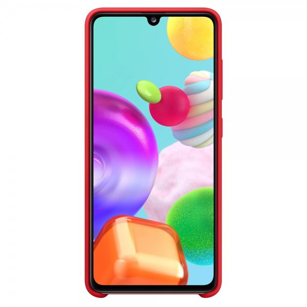 Samsung Alkuperäinen Galaxy A41 Silikonikuori Punainen
