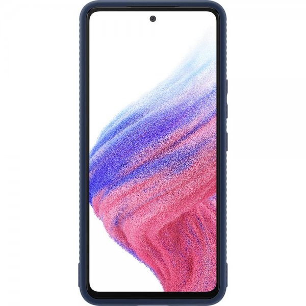 Samsung alkuperäinen Galaxy A53 5G suojakotelo Protective Standing Cover läpinäkyvä Navy
