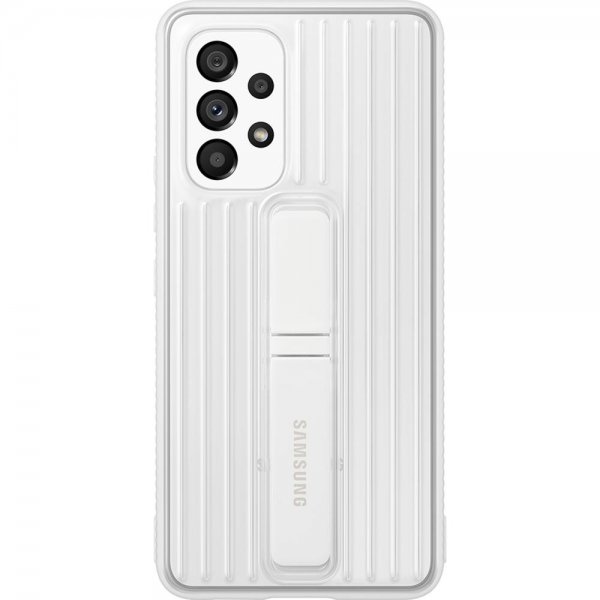 Samsung Original Galaxy A53 5G -suojakuori Protective Standing Cover läpinäkyvä valkoinen