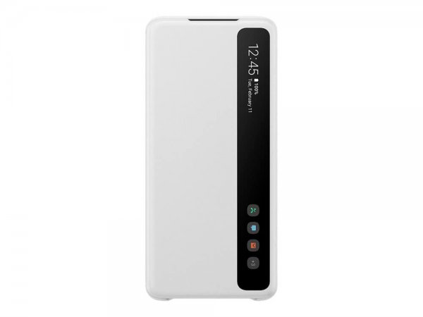Samsung Original Galaxy S20 Plus -suojakotelo Smart Clear View Cover, valkoinen