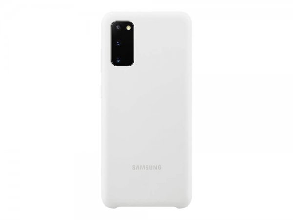 Samsung alkuperäinen Galaxy S20 -silikonisuojakuori, valkoinen