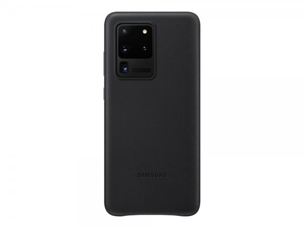 Samsung Original Galaxy S20 Ultra -kuoret, nahkainen takakuori, musta