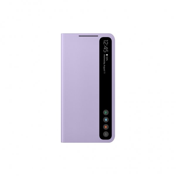 Samsung alkuperäinen Galaxy S21 FE -suojakuori Smart Clear View Cover laventeli