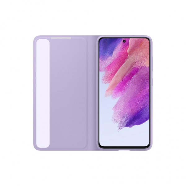 Samsung alkuperäinen Galaxy S21 FE -suojakuori Smart Clear View Cover laventeli