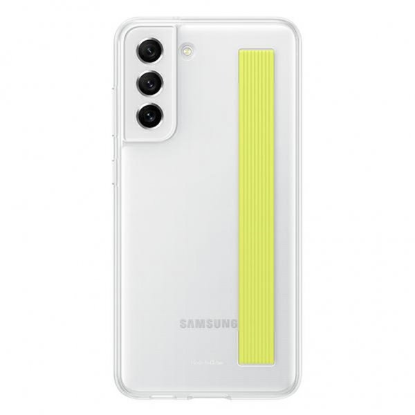 Samsung Original Galaxy S21 FE -suojakuori Slim Strap Cover, valkoinen