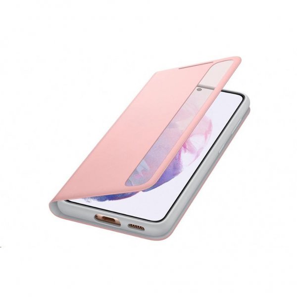 Samsung Original Galaxy S21 -kotelo Smart Clear View Cover vaaleanpunainen