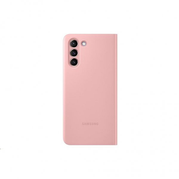 Samsung alkuperäinen Galaxy S21 Plus -kotelo Smart Clear View Cover, vaaleanpunainen