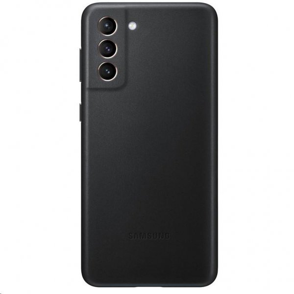 Samsung alkuperäinen Galaxy S21 Plus -kuori, nahkakansi, musta