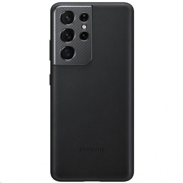 Samsung Alkuperäinen Galaxy S21 Ultra Suojakuori Nahka Musta