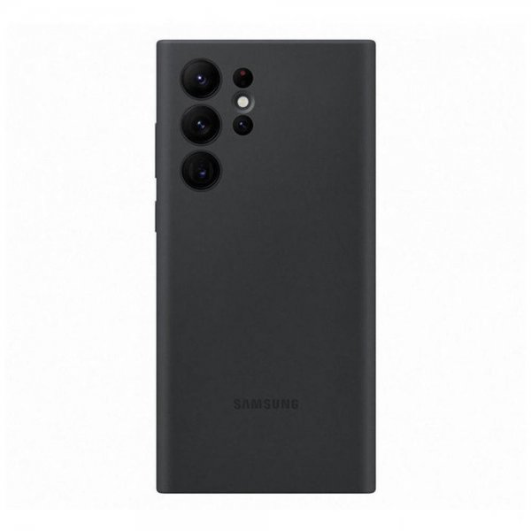 Samsung Alkuperäinen Galaxy S22 Ultra Silikonikuori Musta