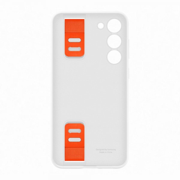 Samsung Original Galaxy S23 Plus -suojakuori Silicone Grip Case, valkoinen