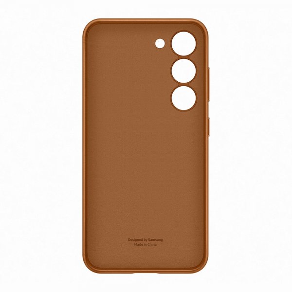 Samsung Original Galaxy S23 Kuori Leather Cover Camel