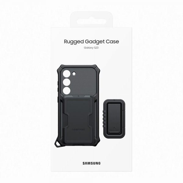 Samsung Original Galaxy S23 Kuori Rugged Gadget Case Musta