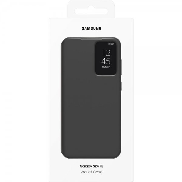 Samsung Alkuperäinen Galaxy S24 FE -suojakotelo Smart View Wallet Case Musta