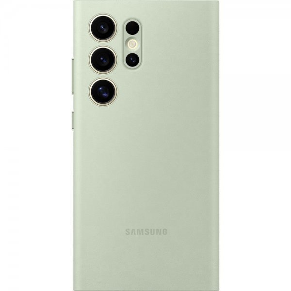 Samsung Alkuperäinen Galaxy S24 Ultra Kotelo Smart View Wallet Case Vaaleanvihreä