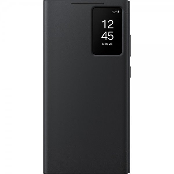 Samsung Alkuperäinen Galaxy S24 Ultra Kotelo Smart View Wallet Case Musta