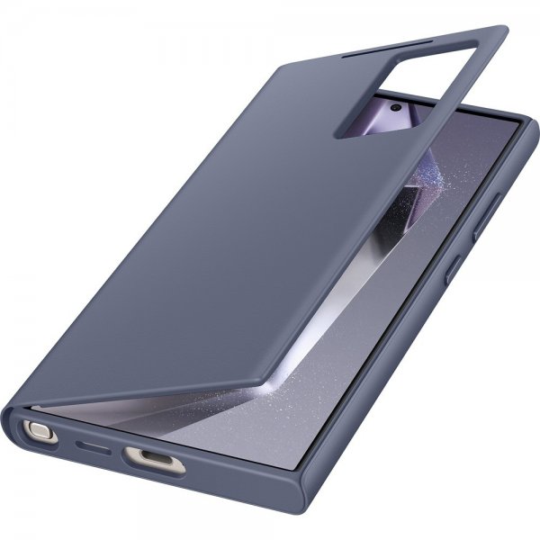 Samsung Alkuperäinen Galaxy S24 Ultra Kotelo Smart View Wallet Case Violetti