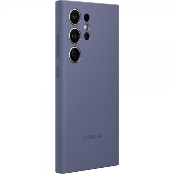 Samsung alkuperäinen Galaxy S24 Ultra suojakuori, silikonikuori, violetti