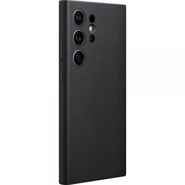 Samsung Original Galaxy S24 Ultra -kuori, vegaaninen nahkakotelo, musta