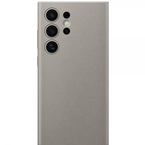 Samsung Alkuperäinen Galaxy S24 Ultra -kuori, vegaaninen nahkakotelo, taupe