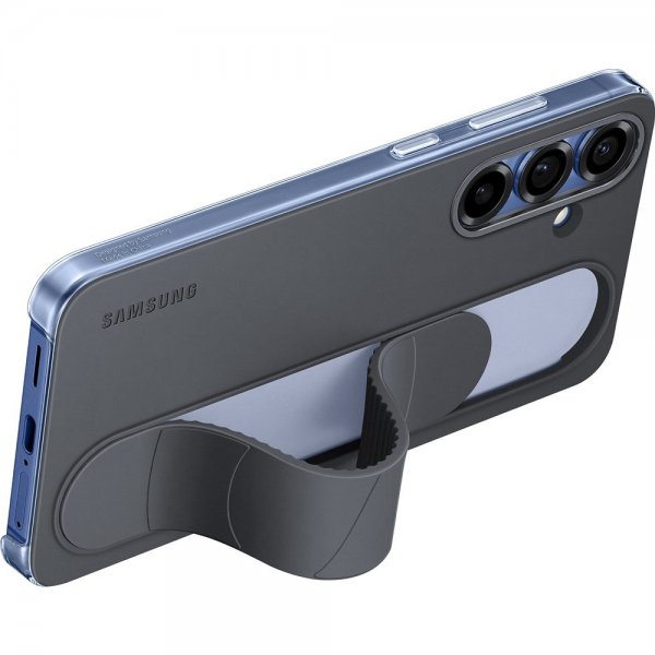 Samsung alkuperäinen Galaxy S25 Plus Standing Grip Case -suojakuori, musta