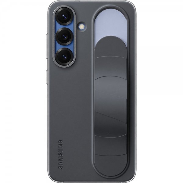Samsung Alkuperäinen Galaxy S25 Kotelo Jalustalla Musta