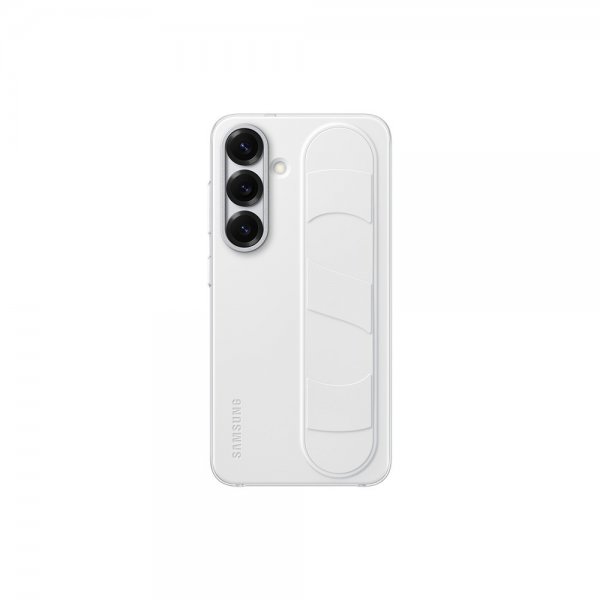 Samsung Original Galaxy S25 -suojakuori, jossa seisontatuki ja otekahva, valkoinen