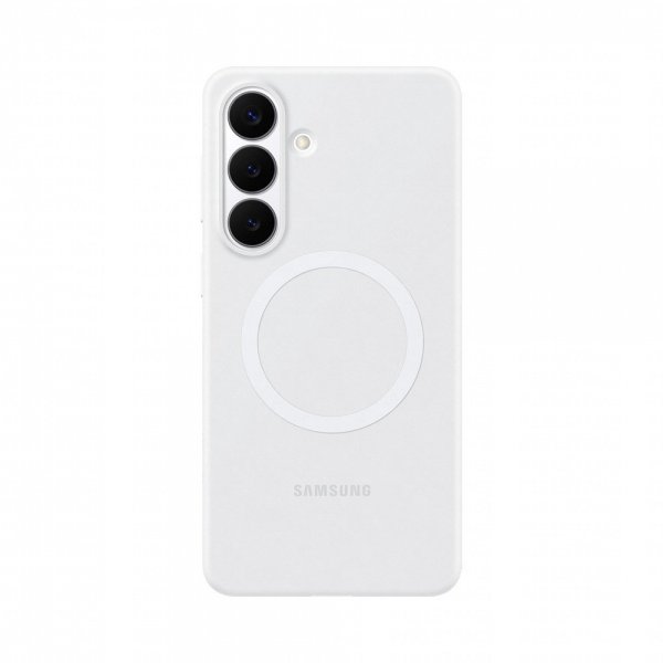 Samsung Original Galaxy S26 Plus -silikonikuori, jossa magneetti, valkoinen