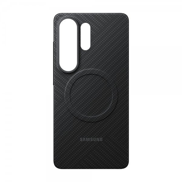 Samsung Alkuperäinen Galaxy S26 Ultra Kuori Hiilikuitu Magneettikotelo Musta