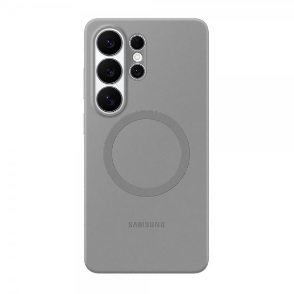 Samsung Alkuperäinen Galaxy S26 Ultra -silikonisuojakuori magneetilla, harmaa