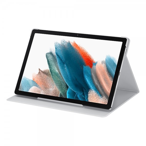 Samsung Alkuperäinen Galaxy Tab A8 -suojakotelo, kirjatyyppinen kansi, hopea