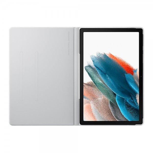 Samsung Alkuperäinen Galaxy Tab A8 -suojakotelo, kirjatyyppinen kansi, hopea